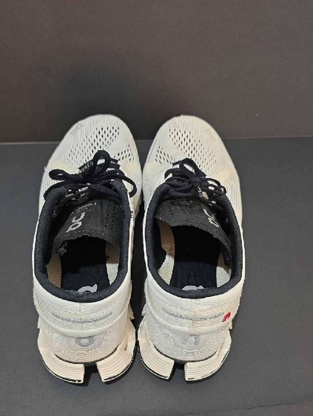 On Cloud X Running Womens Sneakers in Off-White with Black Accents Size 7 - Picture 4 of 10